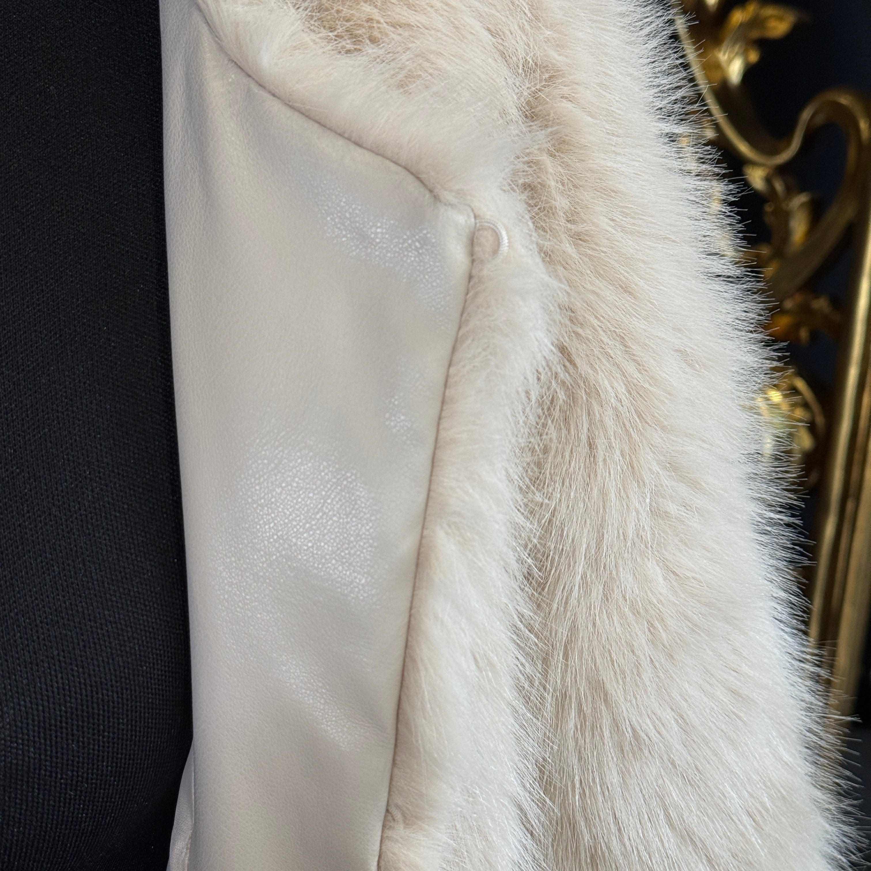 Ivory Kunstfell Bolero Jacke