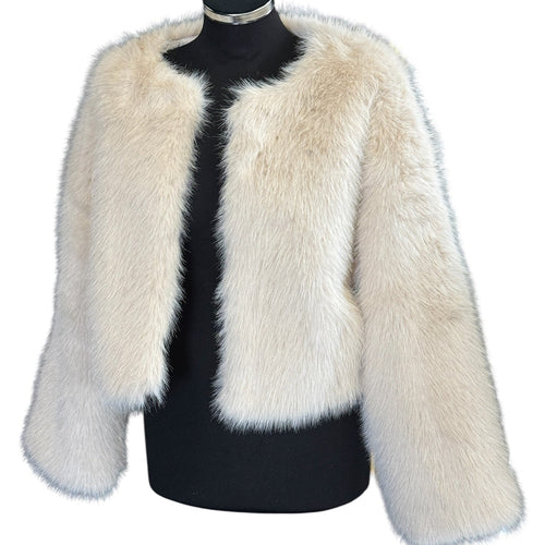 Ivory Kunstfell Bolero Jacke