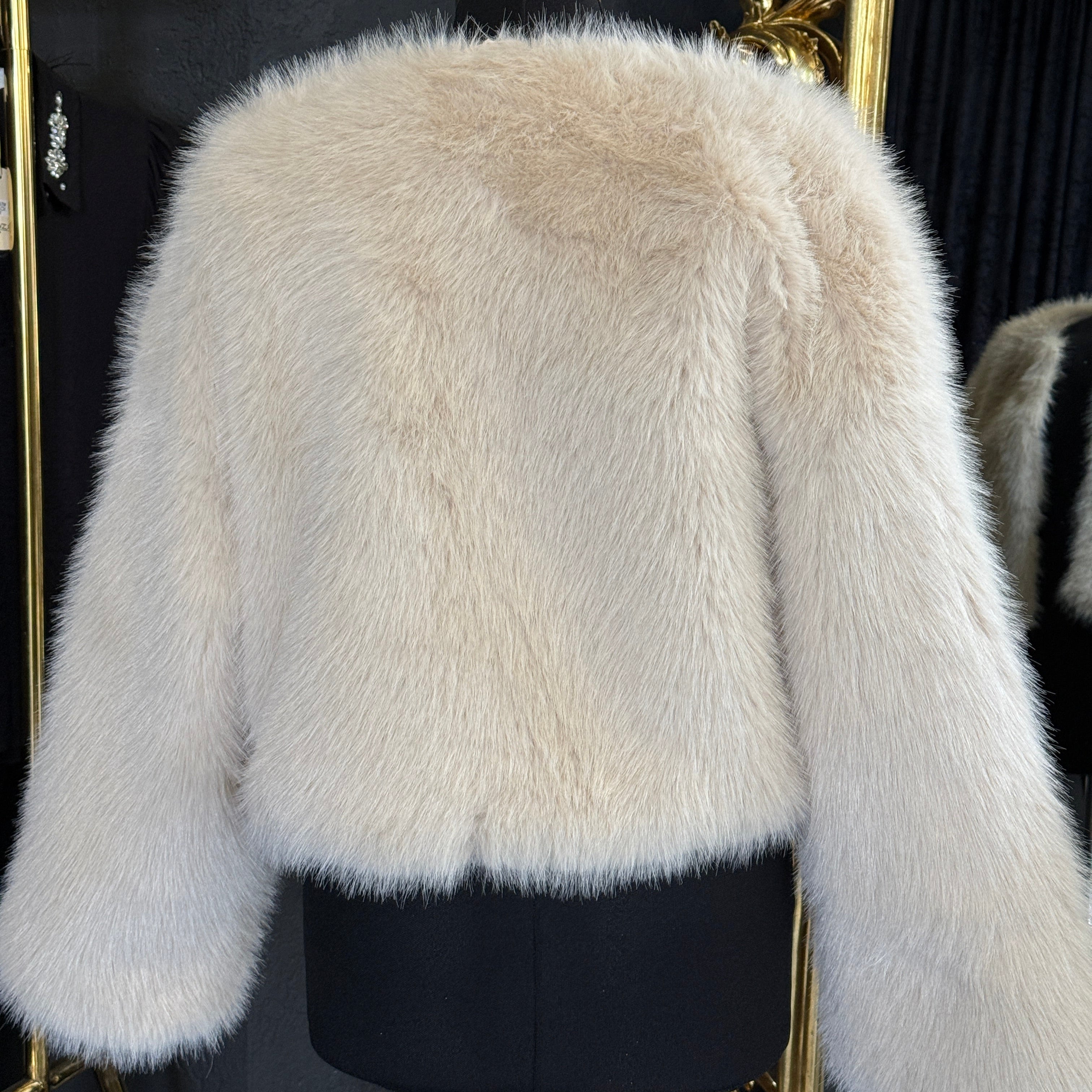 Ivory Kunstfell Bolero Jacke